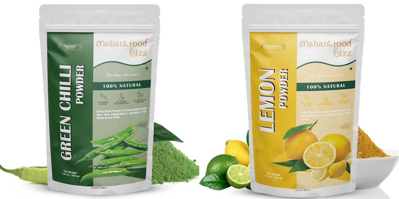 Comob of Green Chilli Powder & Lemon Powder